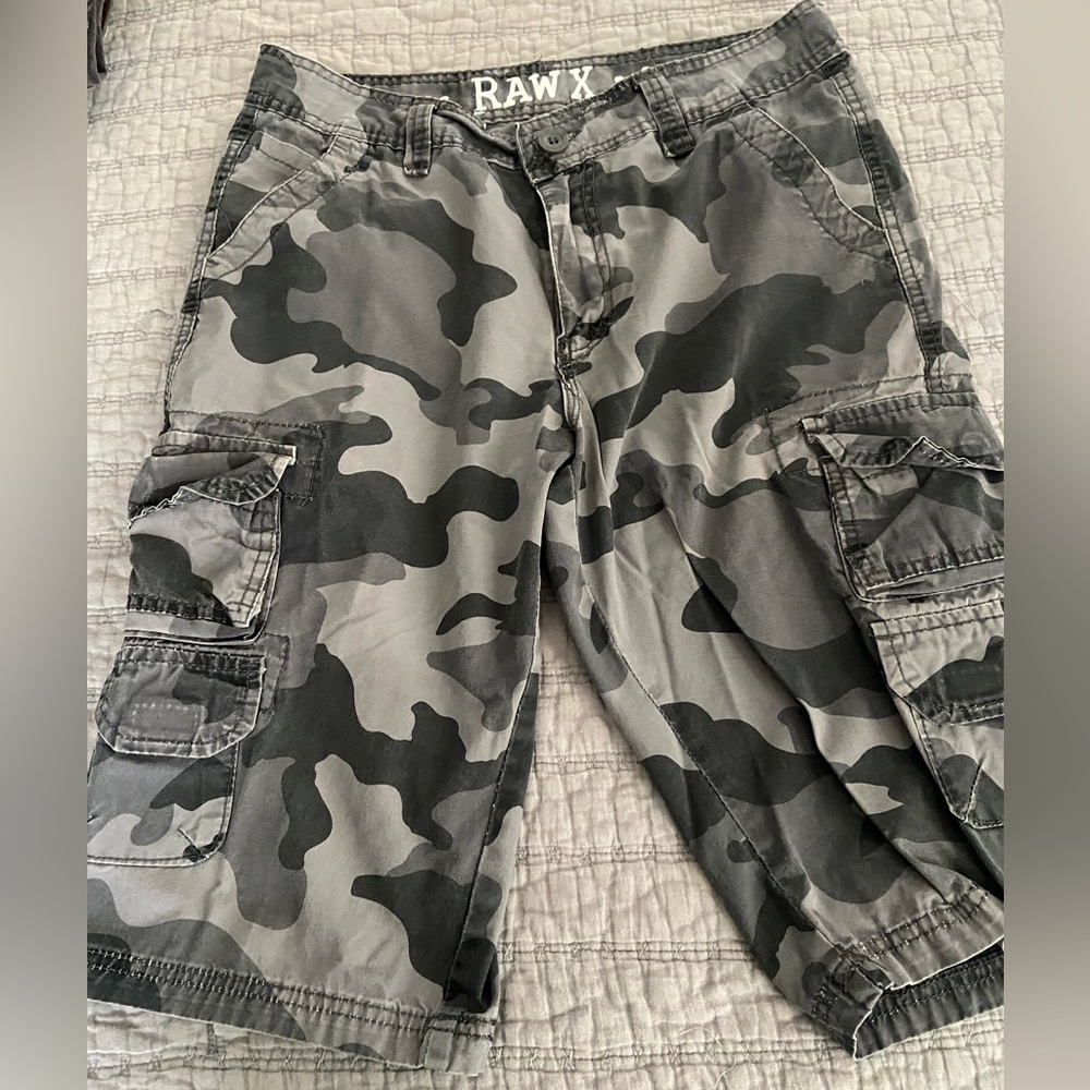 Raw X cargo shorts